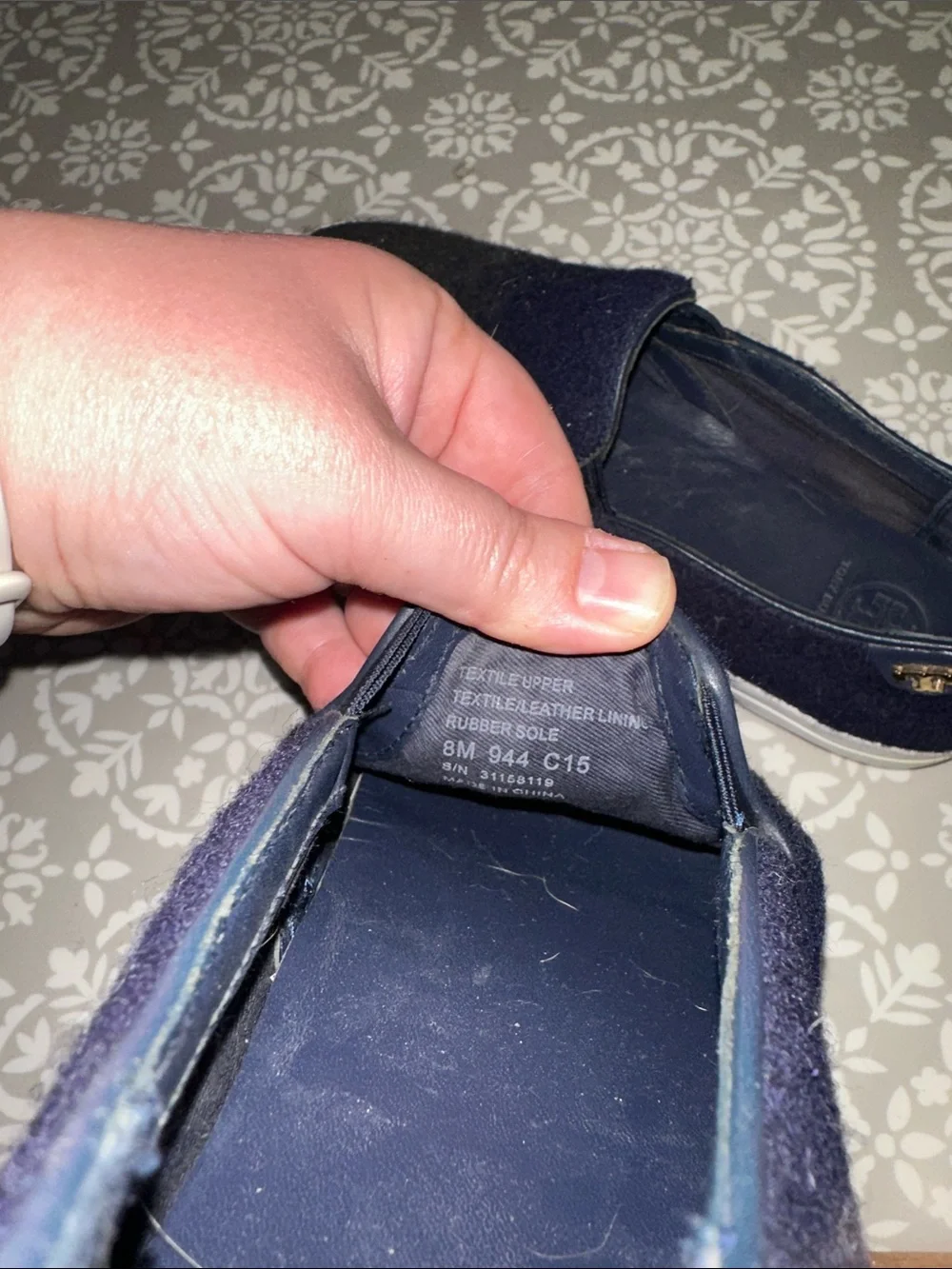 Tory Burch Slip-On Casual Shoes in Dark Navy and Olive Ombré